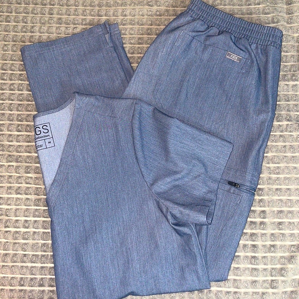 Denim Top and Bottom FIGS scrubs